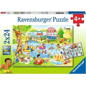 Ravensburger - Puzzle 2x24 Swimming at the Lake - 40 - 99 piese