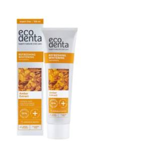 Ecodenta Освежаваща избелваща паста за зъби Ecodenta с екстракт от кехлибар, 100 мл