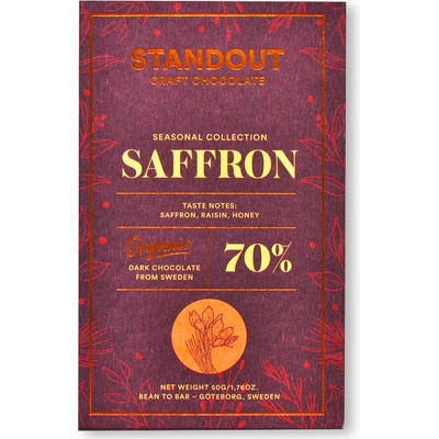 Standout Chocolate 70% hořká Saffron BIO 50 g
