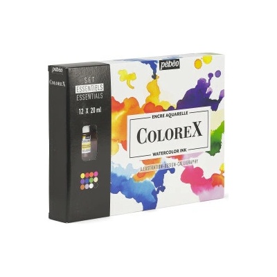 Pebeo Colorex sada akvarelových atramentov 12 x 20 ml