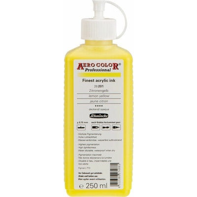 Schmincke Aero color professional akrylový atrament 250 ml 201 citrónová žltá