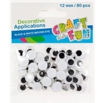 Craft with fun Decorative Eyes Decoration 12mm 80el