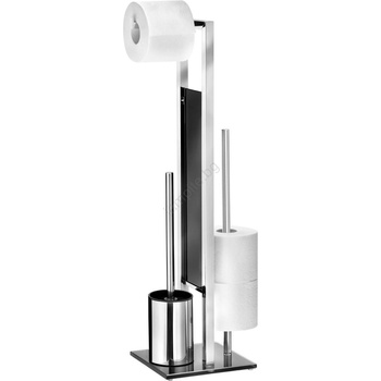 WENKO 22983100 - четка за WC RIVALTA 18x70 cm неръждаема стомана/сребриста/черна (WE0055)