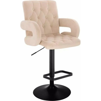 LuxuryForm Design Boston Velur na čiernom tanieri krémová