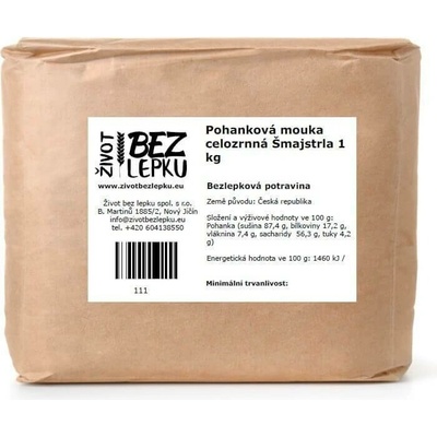Šmajstrla Život bez lepku Pohanková mouka celozrnná 1 kg