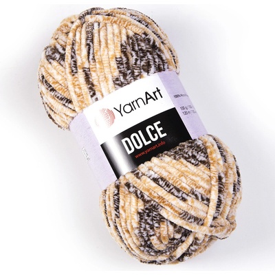 Yarn Art příze Dolce 802 béžová s hnědou