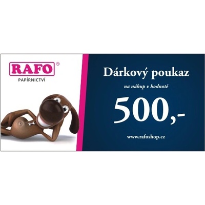 RAFO Dárkový poukaz RAFOshop.cz v hodnotě 500 Kč