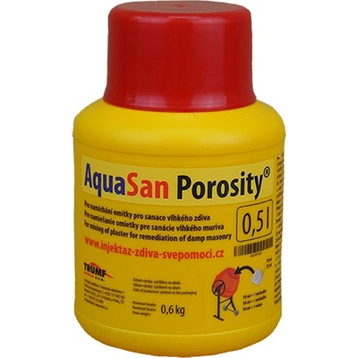 AquaSan Porosity® 0,5L Sanační omítka svépomocí - přísada do omítky proti vlhkosti – Zboží Mobilmania