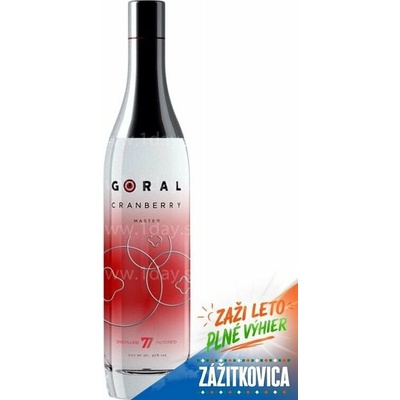 Goral Master Cranberry 40% 0,7 l (čistá fľaša)