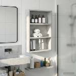 vidaXL Банен стенен шкаф Бетонно Сиво 40 x 10 x 60, 5 см (889354)