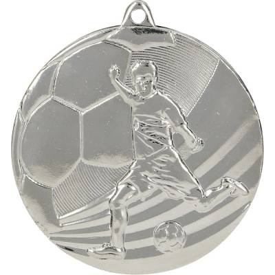 Designová kovová medaile Fotbal Stříbro 5 cm