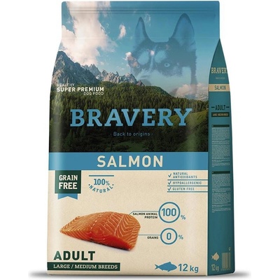 Bravery Adult Large & Medium Salmon 12 kg