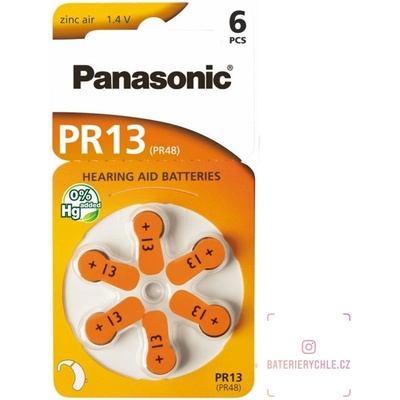 Panasonic baterie do naslouchadel 6ks PR13(48)/6LB – Zboží Živě