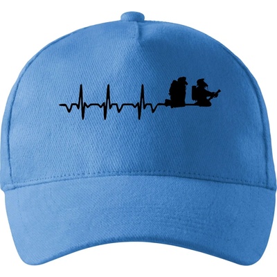 EKG hasiči so zahnutým šiltom a látkovou sponou Svetlomodrá