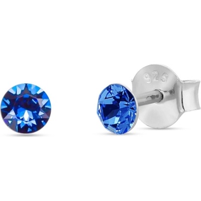 Spark modré se Swarovski Elements Dotty Studs K1088PP31CB Capri Blue
