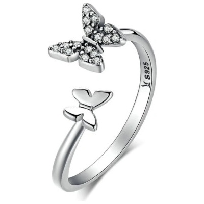 P&J Jewellery Stříbrný prsten Motýlci SRUNI1