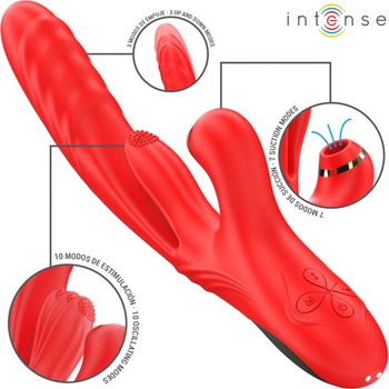 Intense Karol Multifunction Vibrator Thrust & Stimulation & Suction Red