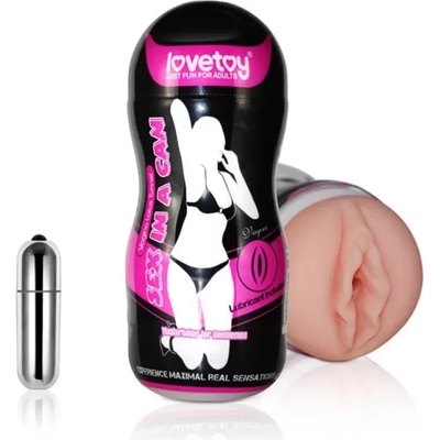 Вибриращ мастурбатор, стегната вагина - Sex In A Can (LVTOY00178)