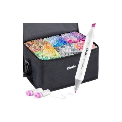 Ohuhu Арт маркери двувърхи Oahu 320 броя & 1 Blender