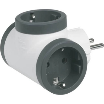 Legrand Адаптер legrand, t-образен, 3×2p, бял/тъмносив (m011083)