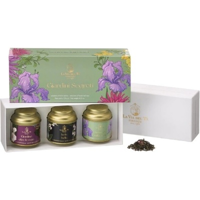 La Via Del Té Giardini Segreti Gift Box darčeková krabička čajov 3 x 40 g