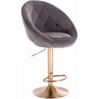 LuxuryForm Design Vera Velur na zlatom tanieri tmavo šedá