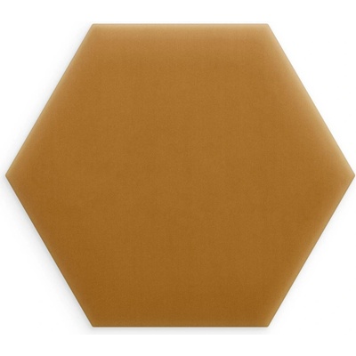 Čalouněný nástěnný panel Magic Velvet medový 26x30 cm hexagon