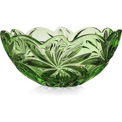 Aurum Crystal mísa Flora green 280 mm