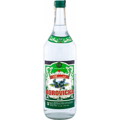 Prelika Slovenská Borovička 40%1 l (čistá fľaša)