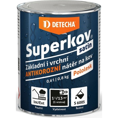 Detecha SUPERKOV SATIN 0,8kg šedý oblázkový RAL 7032