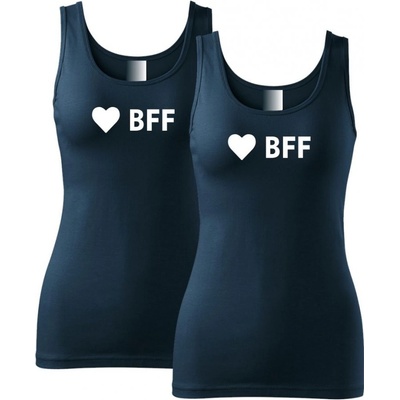 Povidlo cz tílka pro kamarádky BFF srdce Námořní modrá