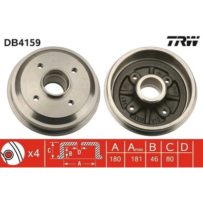 Brzdový bubon TRW DB4159