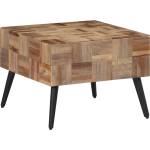 vidaXL Маса за кафе сива 55x55x40 см масивно регенерирано тиково дърво (358521)