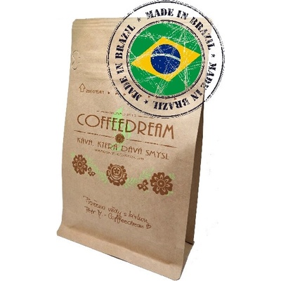 Coffeedream Káva Brazilie Fazenda da Lagoa hrubé mletí frenchpress filtrovaná káva A12 100 g