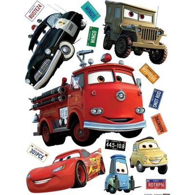 AG Design DK1794 Samolepicí dekorace WALL STICKER CARS rozměry 65 x 85 cm