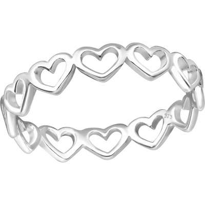 Lunica Stříbrný srdíčkový prsten 0421 5