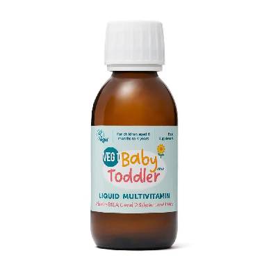The Vegan Society VEG 1 tekutý multivitamin pro děti od 6 měsíců, 150 ml>