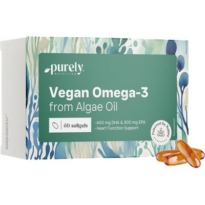 Purely Nutrition Vegan Omega-3 1100 mg - from algae - 60 гел-капсули