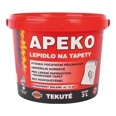 BARVY A LAKY HOSTIVAŘ Apeko tekuté lepidlo na tapety, 3 l