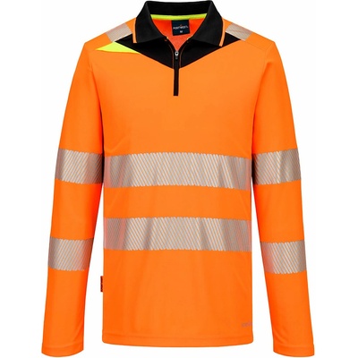 Portwest HI-VIS DX4 DX419 Pánska reflexná polokošeľa HV oranžová/čierna S