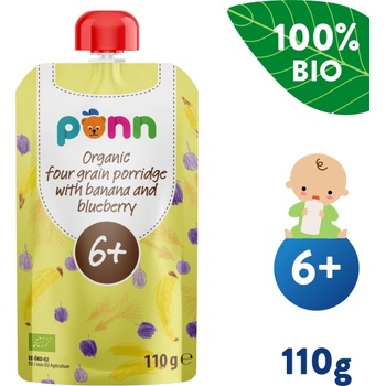 Salvest Ponn BIO Банан с боровинка и зърнени люспи (110 г)