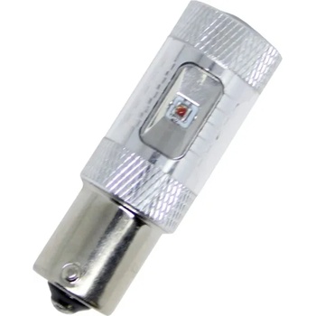 Image 1 of Диодна крушка ba15s с 6 х 5w cree диода и лупа единична светлина жълта (ba15s30y)