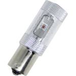  Диодна крушка ba15s с 6 х 5w cree диода и лупа единична светлина жълта (ba15s30y)