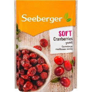 Seeberger Меки подсладени червени боровинки - 125 г