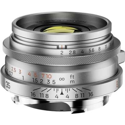 Syntex DZO Thypoch Ksana 35mm f/2 ASPH. Full-frame Photo Lens (Leica M, Silver Chrome)