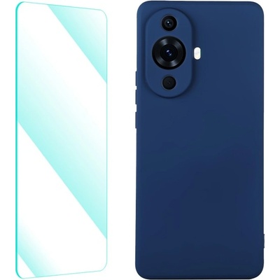 Enkay Silikónový obal a 2D sklo Huawei nova 11 modrý
