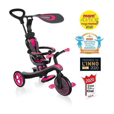 Детска триколка 4 в 1 Globber Trike Explorer в розово