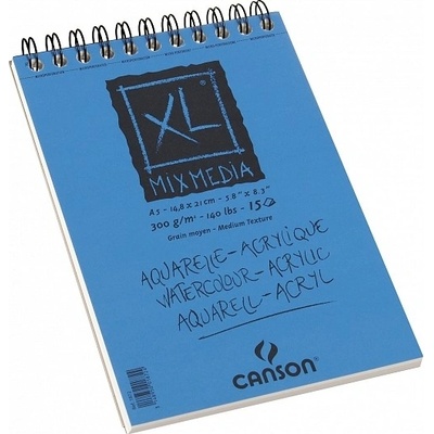 Canson XL Mix Media v kroužkové vazbě A5 300g 15 archů