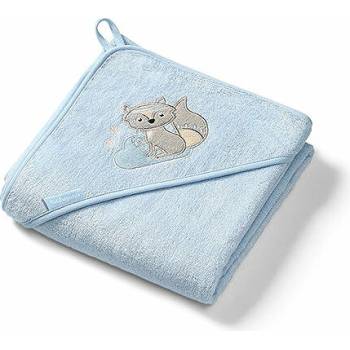 BabyOno Bamboo s kapucňou 100 × 100 cm modrá