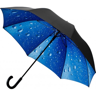 Falcone Raindrops deštník maxi s motivem kapek černo modrý